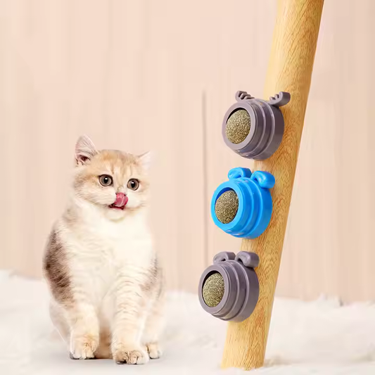 Rotating Teeth-Cleaning Catnip Ball