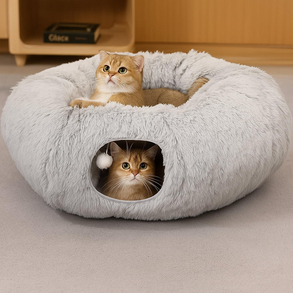 Cat Tunnel with Bed